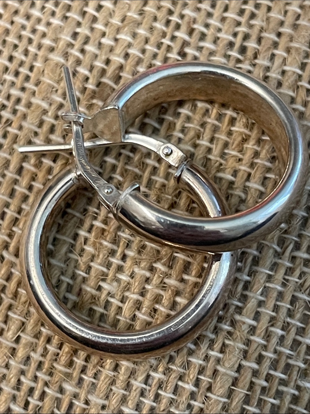 Classic Italian Silver 925 Hoop Earrings